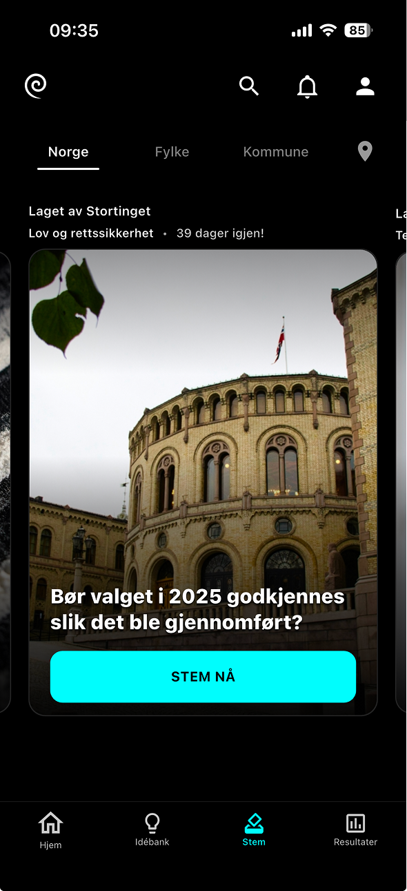 Demokratiappen screenshot